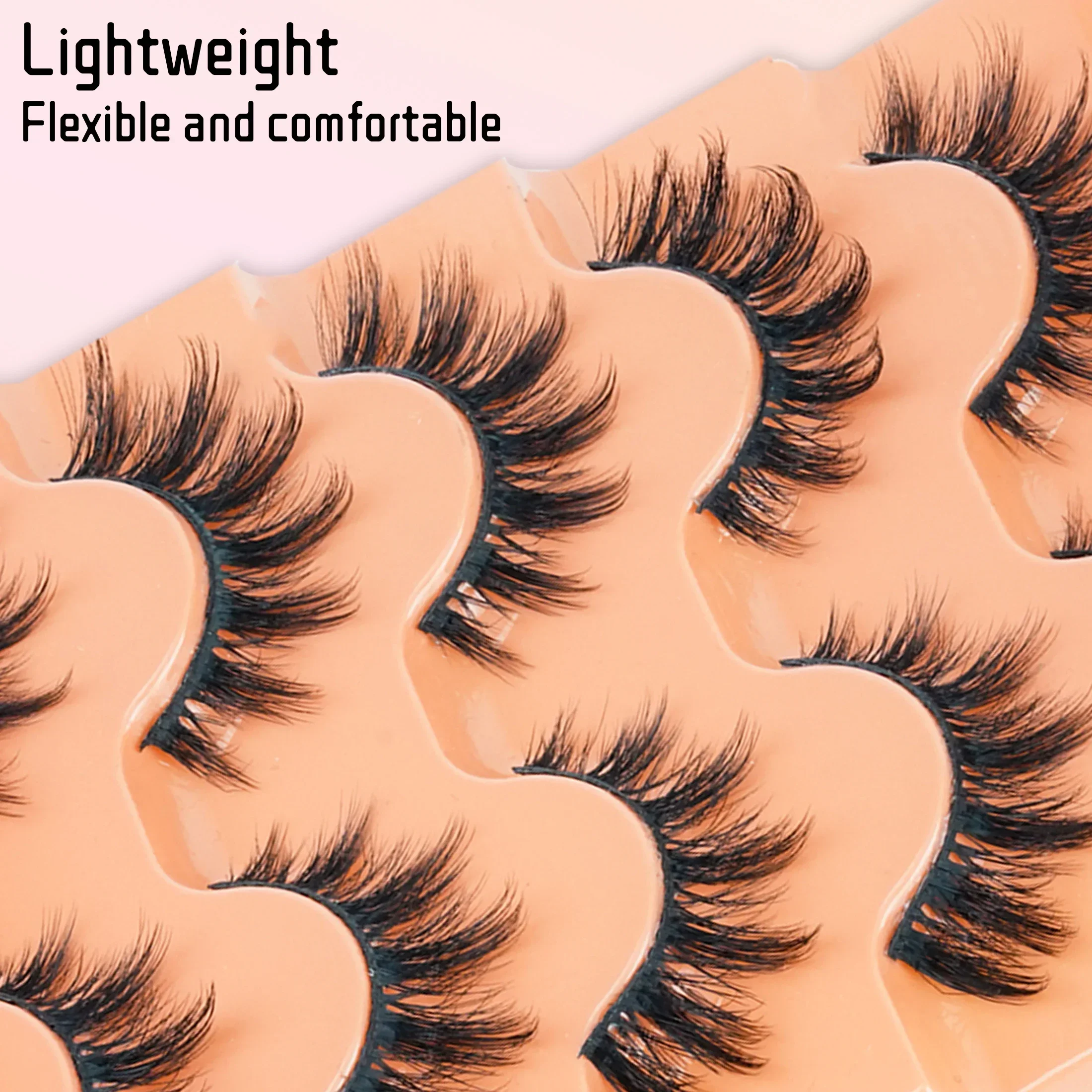5 Pairs Cat Eye 8D Russian Vol - огляд і ціна Beauty Makeup Women